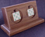 Wood Medallion Holder-Double with Base