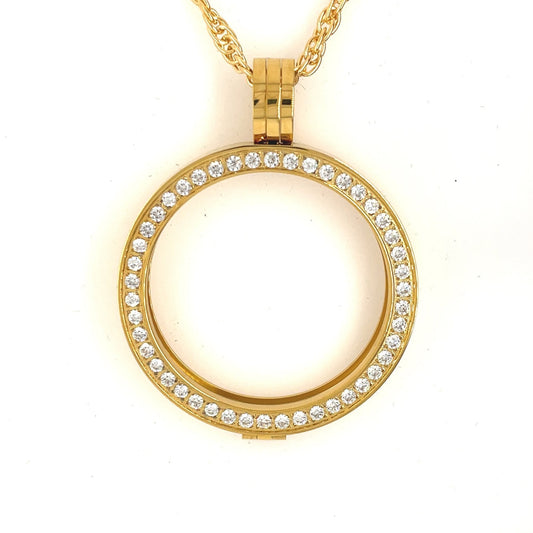 Crystallized Necklace Medallion Holder