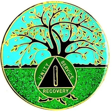 Designer AA Medallion Tree of Life (24hr-months-70 Years)