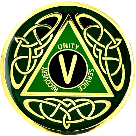 Designer AA Medallion Celtic Knot (24hr-60 Years)