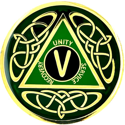 Designer AA Medallion Celtic Knot (24hr-60 Years)