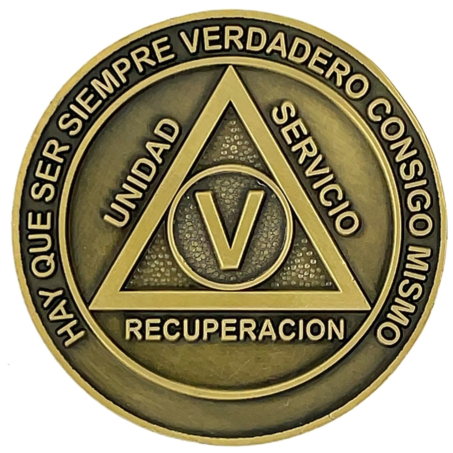 Spanish AA Medallion (24hr, 1-11 months, 1-40 Years)