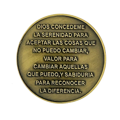 Spanish AA Medallion (24hr, 1-11 months, 1-40 Years)