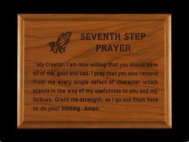 Wood Plaque with 7th Step Prayer 5"x7"