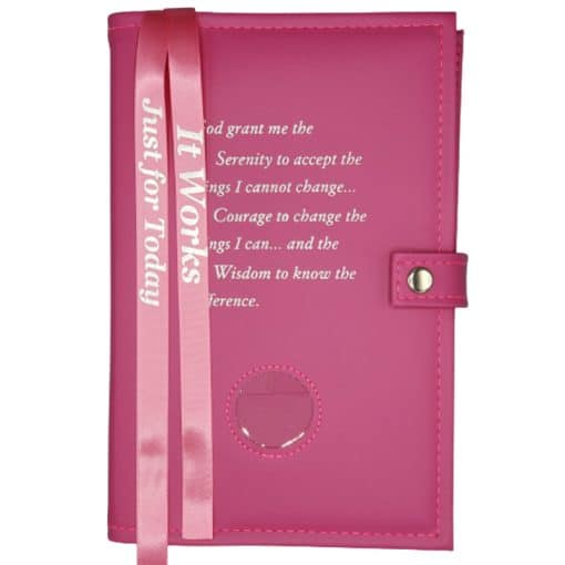 NA Double Book Cover for Basic Text and Guiding Principles w/Serenity Prayer & Medallion Slot