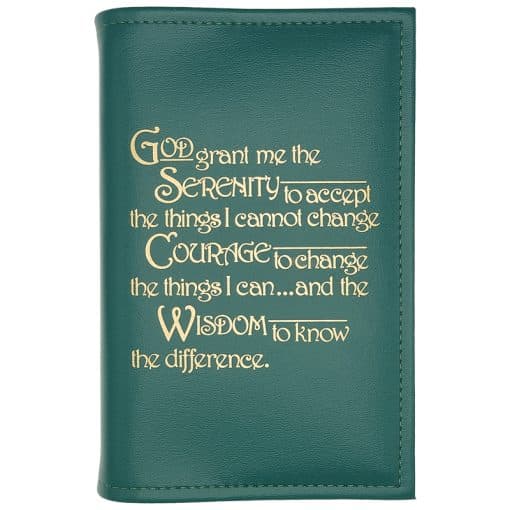 Al-Anon Single Book Cover for Courage to Change or One Day at a Time w/Serenity Prayer