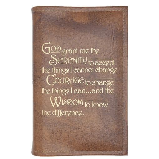 Al-Anon Single Book Cover for Courage to Change or One Day at a Time w/Serenity Prayer