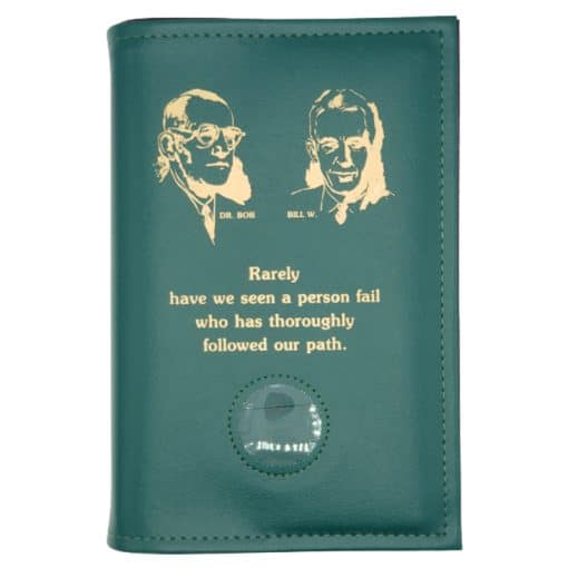 AA Single Book Cover for AA Big Book Hardcover w/Bill & Bob & Medallion Slot
