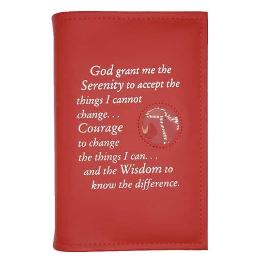 Book Cover for 12 Steps & 12 Traditions Hardcover w/Serenity Prayer & Medallion Slot