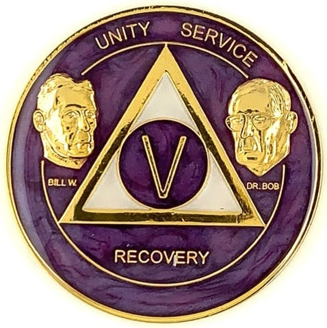 AA Founders Medallion Purple (24hr-50 Years)
