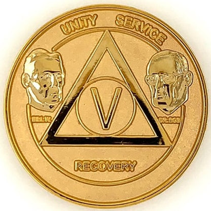 AA Founders Medallion Gold Plated (24hr-60 Years)