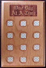 Wood Plaque with 12-Hole Medallion Holder-ODAT 7"x11"