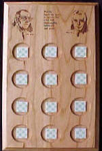 Wood Plaque with 12-Hole Medallion Holder-Bill & Bob 7"x11"