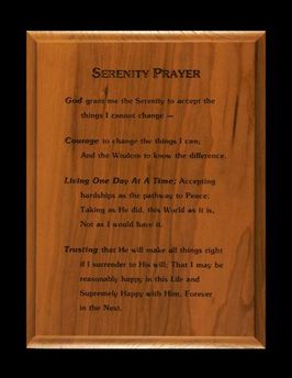 Wood Plaque with Serenity Prayer 6"x8"