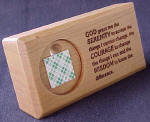 Wood Serenity Prayer Bar- Mini