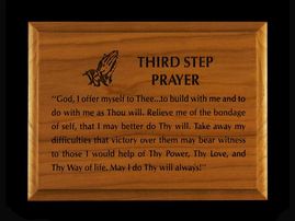 Wood Plaque with 3rd Step Prayer 5"x7"