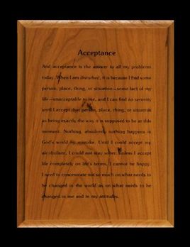 Wood Plaque Acceptance 6"x8"