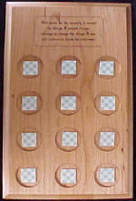 Wood Plaque with 12-Hole Medallion Holder-Serenity Prayer 7"x11"