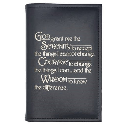 AA Single Book Cover for AA Hardcovers w/Serenity Prayer