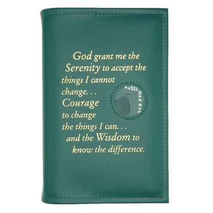 NA Single Book Cover for Basic Text or Guiding Principles w/Serenity Prayer & Medallion Slot
