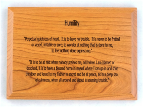 Wood Plaque with Humility (from Dr. Bob’s Desk) 5"x7"
