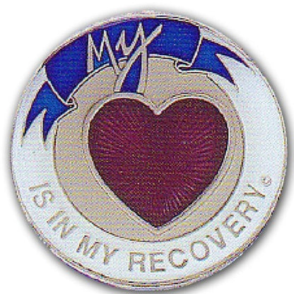Serenity Medallion-My Heart is in My Recovery, Multiple Colors